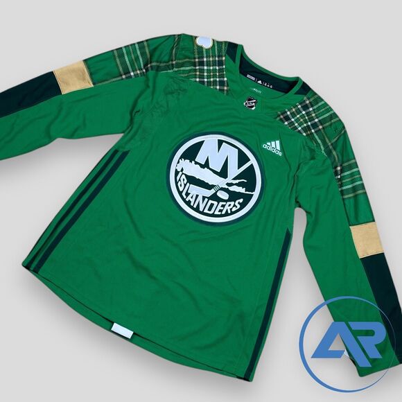 Adidas New York Islanders St Patrick’s Day Primegreen Jersey NHL CS0421 Size 50 - Picture 6 of 7